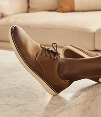 Johnston & Murphy Men's McGuffey Tumbled Leather Plain Toe Lace Up Oxfords