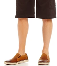 Johnston & Murphy Men's McGuffey Leather Slip On Sneakers