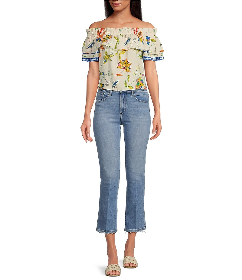 Joe's Jeans Callie Cropped Razor Hem Bootcut Jeans
