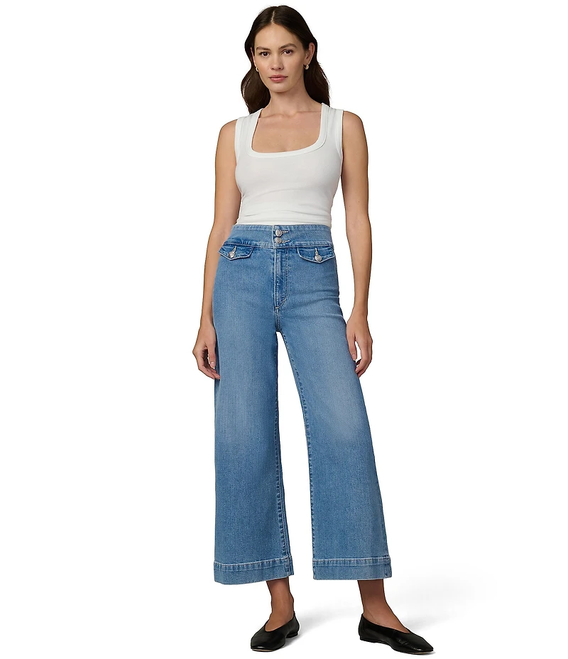 Joe's Jeans Ellia High Rise Wide Leg Ankle Length Denim Jeans