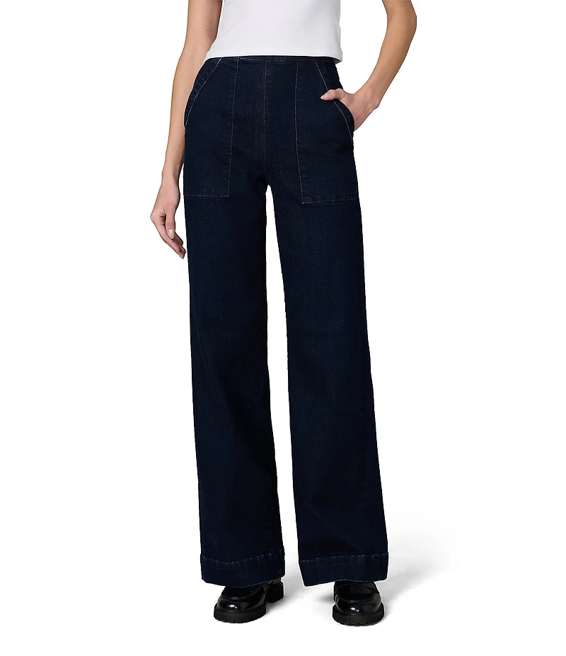 Joe's Jeans High Rise Side Zip Wide Leg Pants