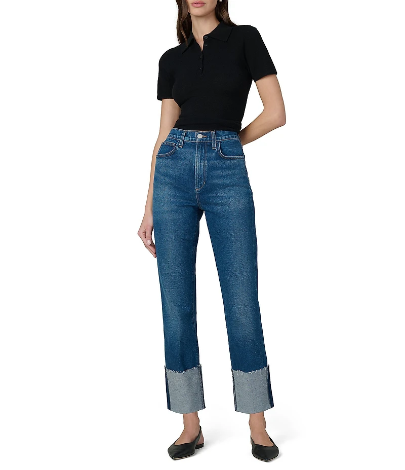 Joe's Jeans Margot High Rise Slim Straight Wide Cuff Jeans