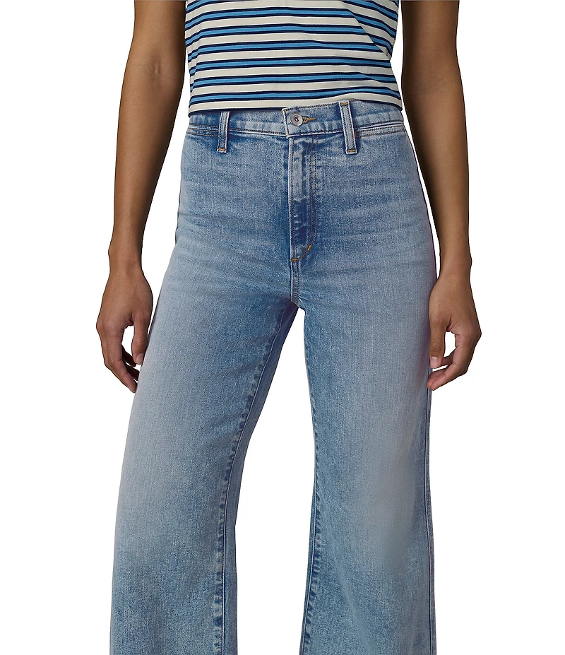 Joe's Jeans Mia Ankle Length High Rise Wide Leg Welt Pocket Denim Jeans