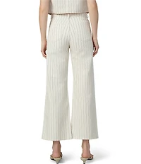 Joe's Jeans Mia Stripe Print High Rise Wide Leg Ankle Length Jeans