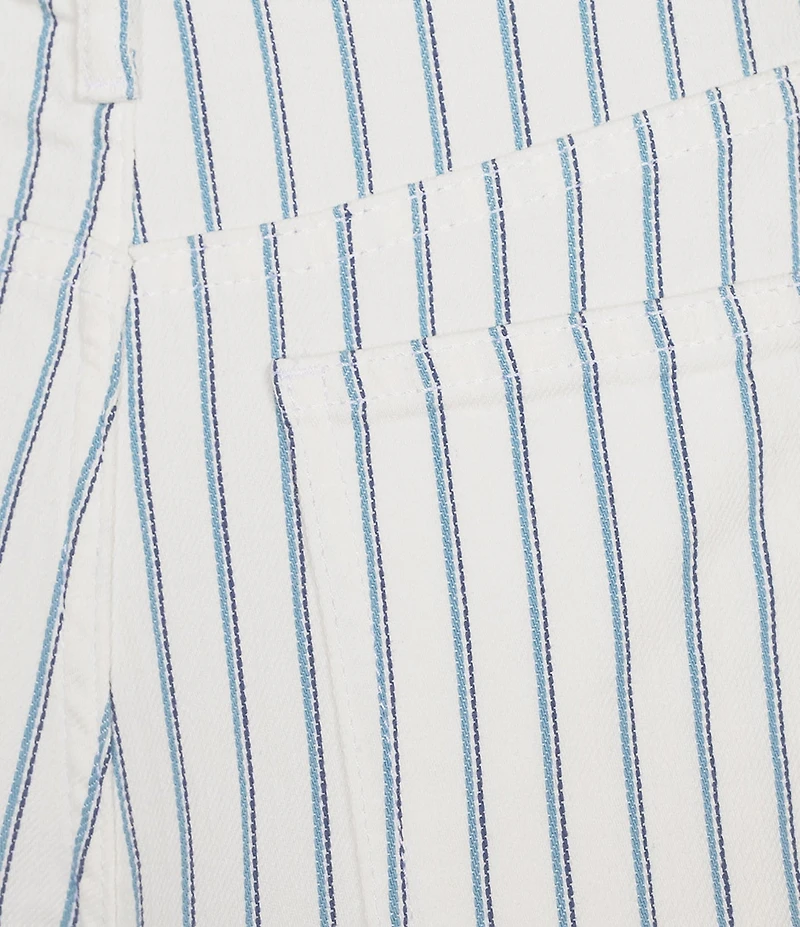 Joe's Jeans Mia Striped High Rise Wide Leg Ankle Length Denim Jean