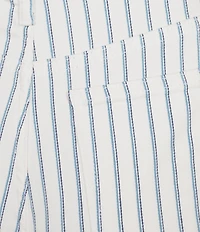 Joe's Jeans Mia Striped High Rise Wide Leg Ankle Length Denim Jean