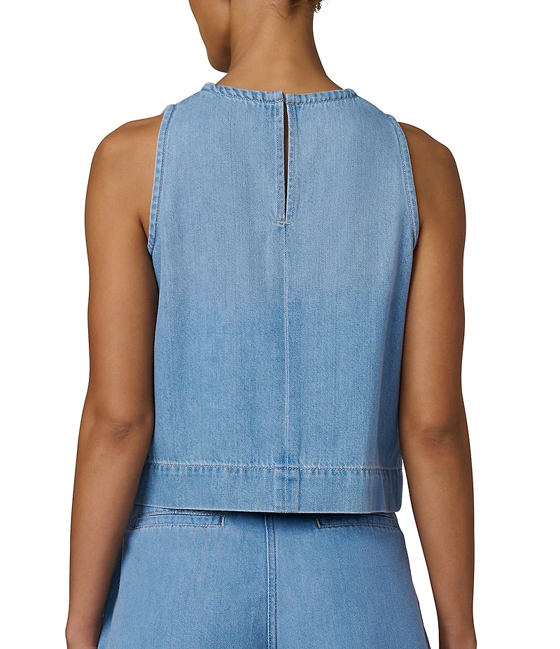 Joe's Jeans The Denim Jewel Neck Sleeveless Shell Top