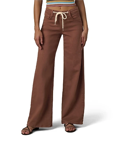 Joe's Jeans The Lou Lou Low Rise Drawstring Waist Wide Leg Denim Jeans