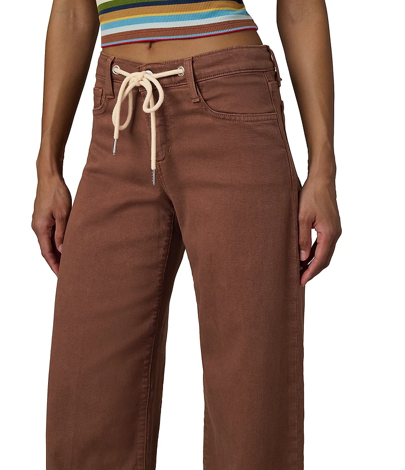 Joe's Jeans The Lou Lou Low Rise Drawstring Waist Wide Leg Denim Jeans