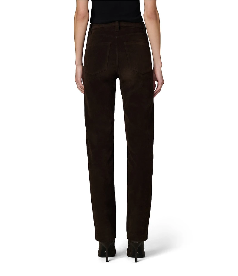 Joe's Jeans The Margot High Rise Slim Straight Leg Faux Suede Pants