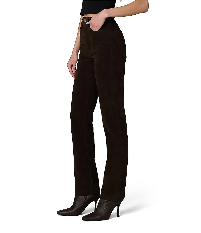 Joe's Jeans The Margot High Rise Slim Straight Leg Faux Suede Pants