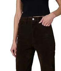 Joe's Jeans The Margot High Rise Slim Straight Leg Faux Suede Pants