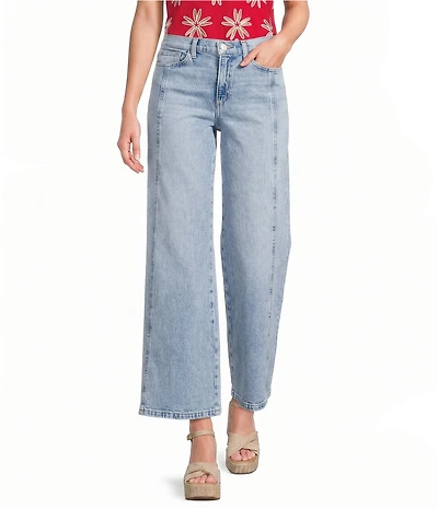 Joe's Jeans The Mia Ankle Side Seams High Rise Wide Leg Denim Jeans
