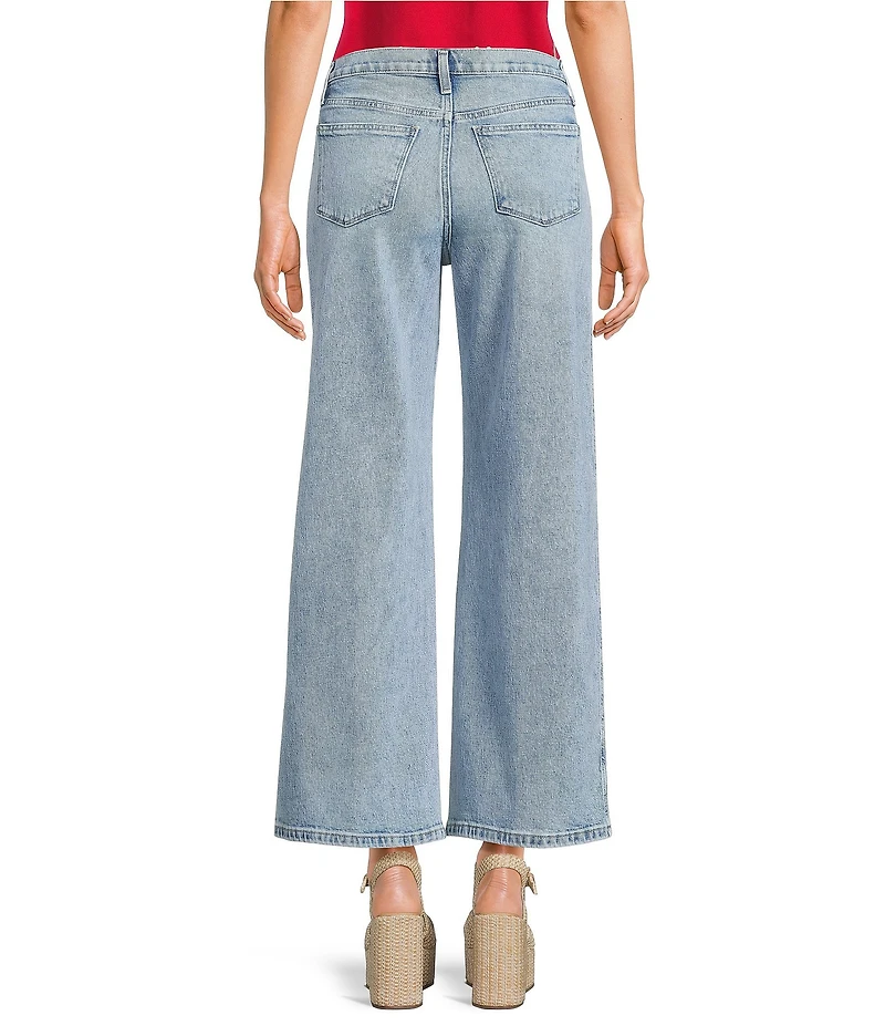 Joe's Jeans The Mia Ankle Side Seams High Rise Wide Leg Denim Jeans