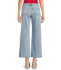 Joe's Jeans The Mia Ankle Side Seams High Rise Wide Leg Denim Jeans