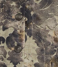 John Mark Chenille Floral & Animal Print Burnout Point Collar Long Sleeve Button Front Jacket