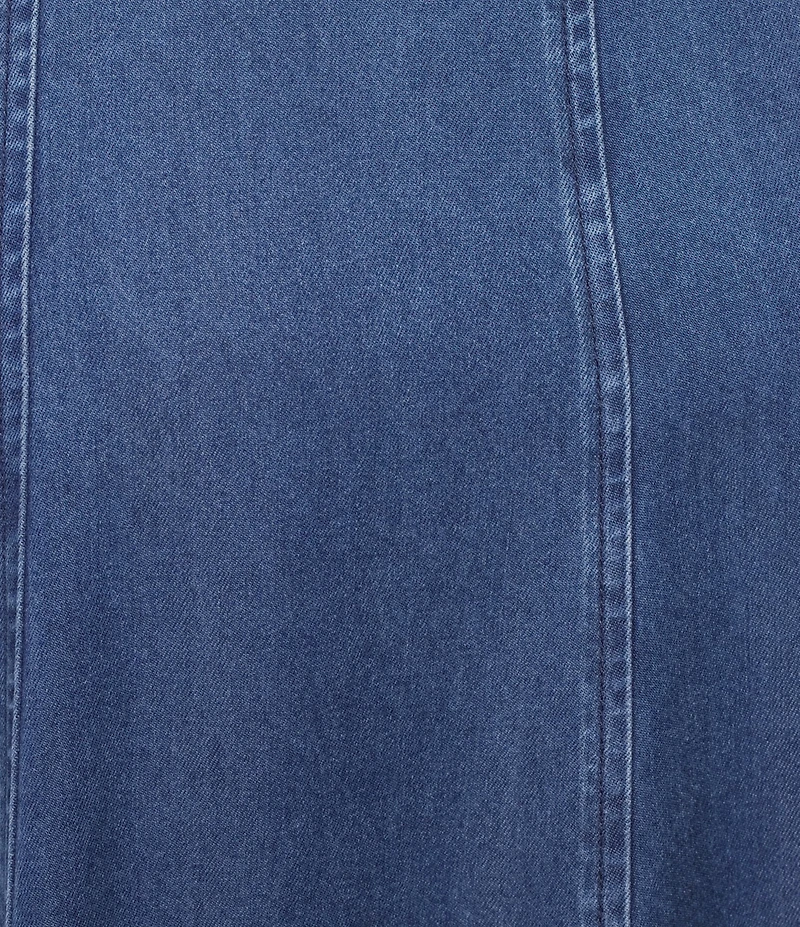 John Mark Denim Bias Cut Midi Skirt