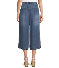 John Mark Denim Drop Waist Wide Leg Crop Pants