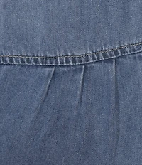 John Mark Denim Drop Waist Wide Leg Crop Pants