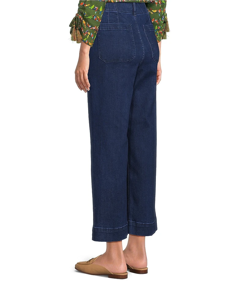 John Mark Denim Patch Pocket Wide Leg Jeans