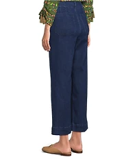 John Mark Denim Patch Pocket Wide Leg Jeans