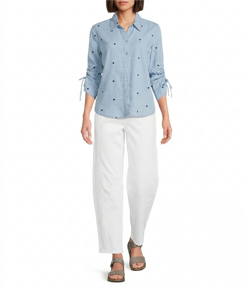 John Mark Five Pocket Barrel Style Ankle Jeans