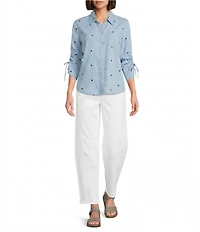 John Mark Five Pocket Barrel Style Ankle Jeans