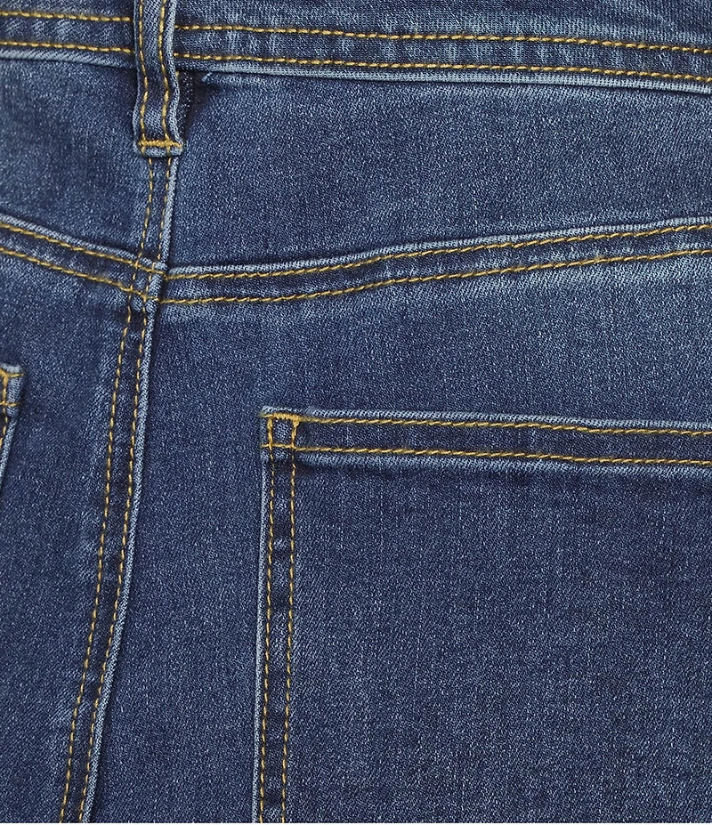 John Mark High Rise Tiered Fringe Hem Crop Jeans