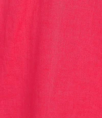 John Mark Linen Embroidered Split Neck 3/4 Sleeve Tunic
