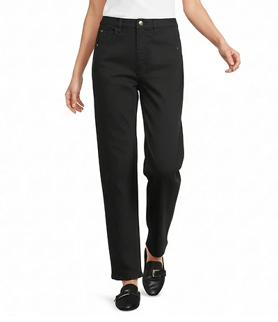 John Mark Petite Size 5-Pocket Barrel Jeans