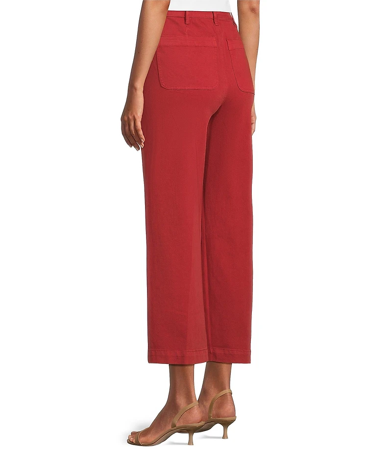 John Mark Petite Size Pintuck Detailed Wide Leg Pants