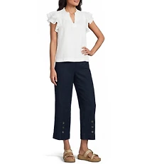 John Mark Petite Size Wide Leg Pleated Pants