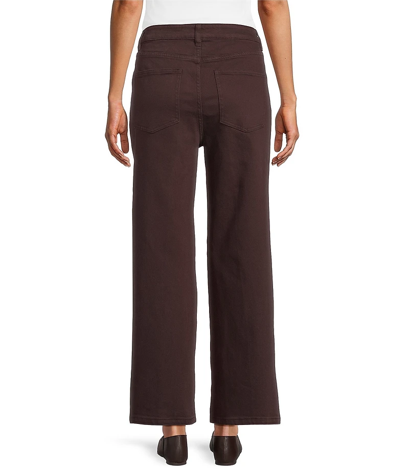 John Mark Petite Size Woven Wide Leg Jeans