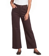 John Mark Petite Size Woven Wide Leg Jeans