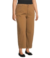 John Mark Plus Size Cotton-Blend Straight Leg Pants