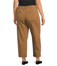 John Mark Plus Size Cotton-Blend Straight Leg Pants