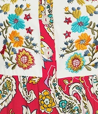 John Mark Plus Size Embroidered Allover Multi Floral Shift Dress
