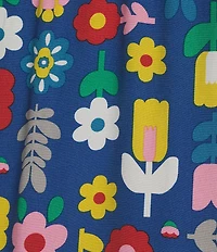 John Mark Plus Size Embroidered Multi Floral Split Round Neck 3/4 Sleeve Tassel Tie Tunic