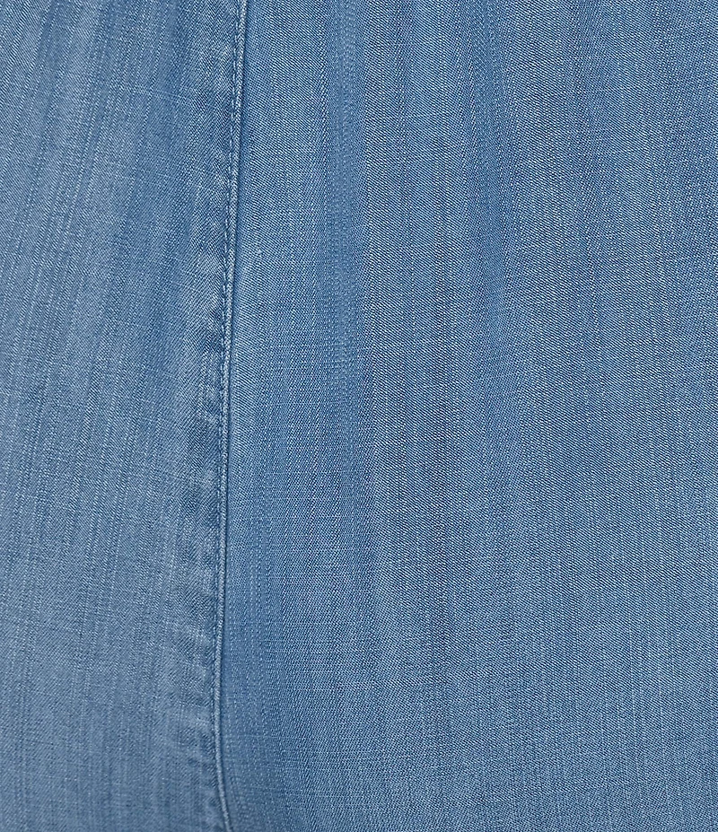 John Mark Plus Size Embroidered Wide Leg Pull-On Cropped Pants