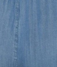 John Mark Plus Size Embroidered Wide Leg Pull-On Cropped Pants