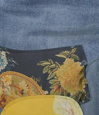 John Mark Plus Size Multi Patch Print 5-Pocket Denim Boyfriend Jeans