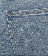 John Mark Plus Size Scalloped Raw Hem 5-Pocket Ankle Jeans