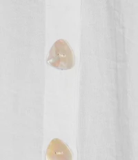 John Mark Plus Size Solid Woven Wire Collared Button Front 3/4 Sleeve Camp Shirt