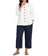 John Mark Plus Size Wide Leg Pleated Pants