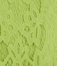 John Mark Plus Size Woven Lace Inset Embroidered Split V-Neck 3/4 Sleeve Tunic