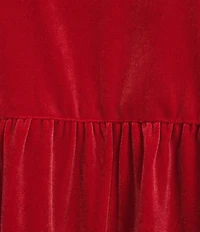 John Mark Ruffle Collar Velvet 3/4 Sleeve Pullover