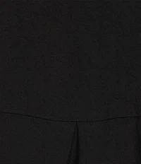 John Mark Solid Woven 3/4 Sleeve Wire Collared Button Front Patch Pocket Camp Shirt