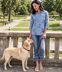 John Mark Straight Leg 5-Pocket Fringe Hem Crop Jeans