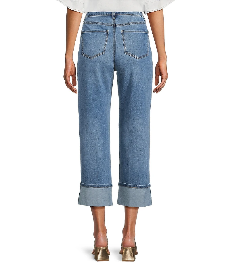 John Mark Wide Leg 5 Pocket Crop Denim Jeans