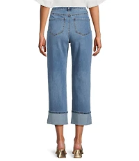 John Mark Wide Leg 5 Pocket Crop Denim Jeans